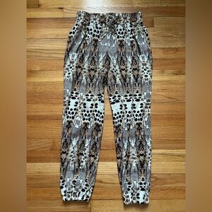 Bebe Leopard Print Pants
